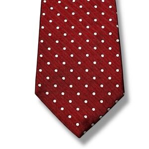 Polo Ralph Lauren Silk Tie Polka Dot Red Preppy Vintage